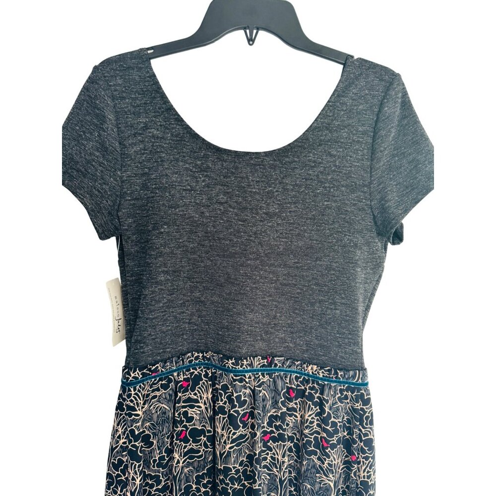 2/$30 NWT Maison Jules Medium Dress Floral Black Background - Picture 7 of 14